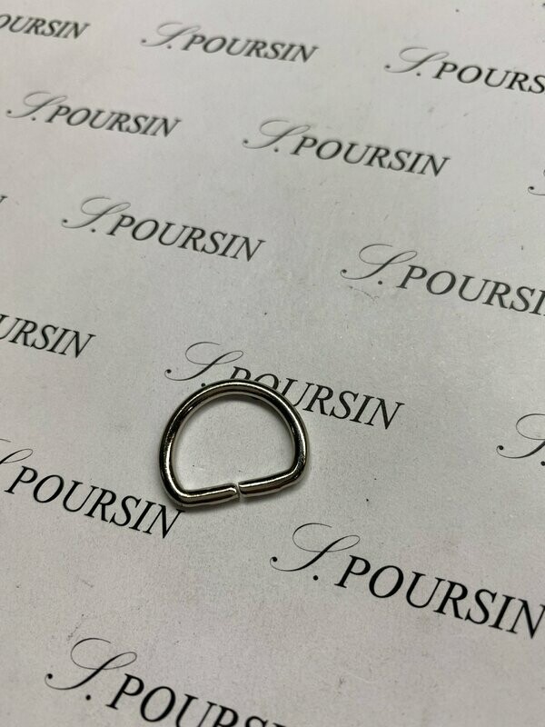 Dé 1/2 Rond 14x24 Non Soudé Laiton Nickel - lot de 10 pièces