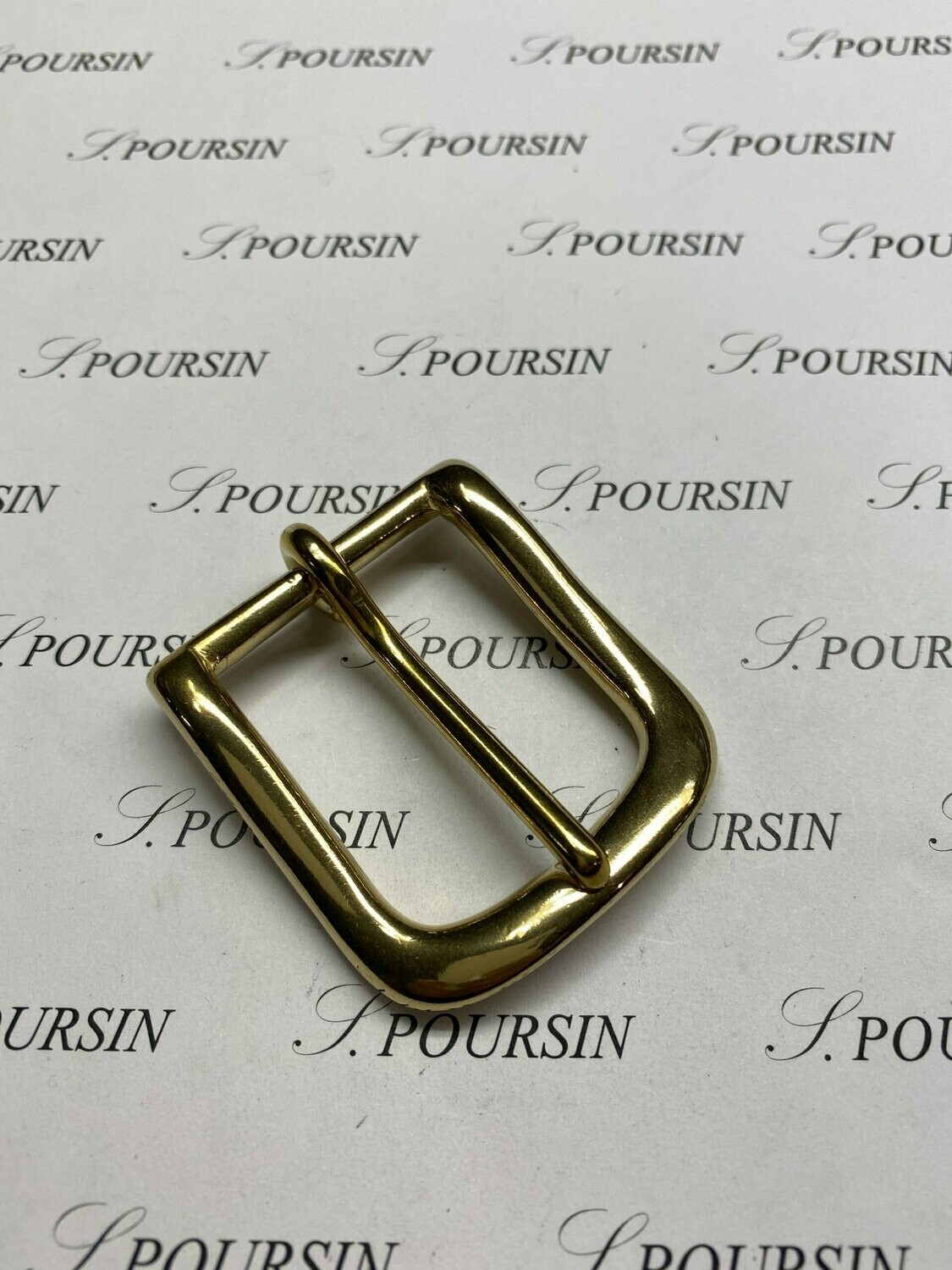 Boucle dossière haute 32mm Laiton Poli Bille - lot de 2 pièces