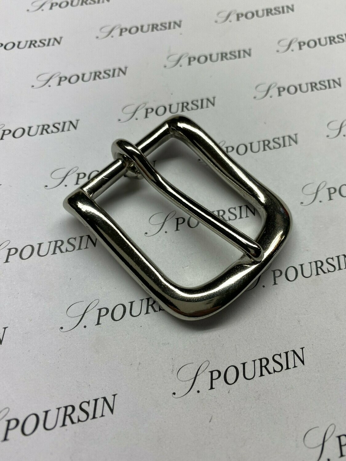Boucle dossière haute 32mm Laiton Poli Bille Nickel - lot de 2 pièces