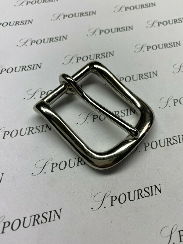 Boucle dossière haute 32mm Laiton Poli Bille Nickel - lot de 2 pièces