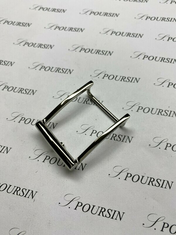 Boucle simple 248/30 Fine à Pont & Tenon Laiton Poli Main Nickel - 1 pièce