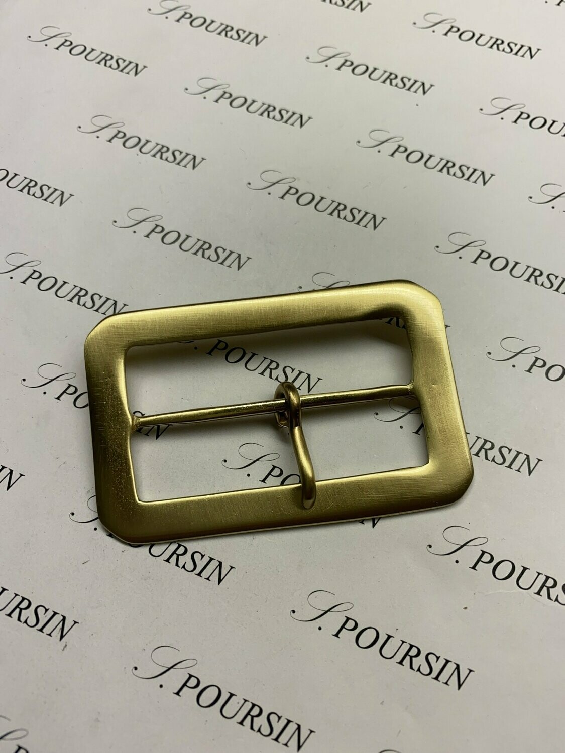 Boucle Carnier 60mm 1 Ardillon Laiton Poli Brossé Verni - 1 pièce