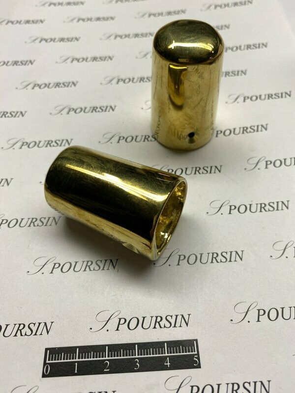 Embout de Brancard 27mm Laiton Poli - lot de 2 pièces
