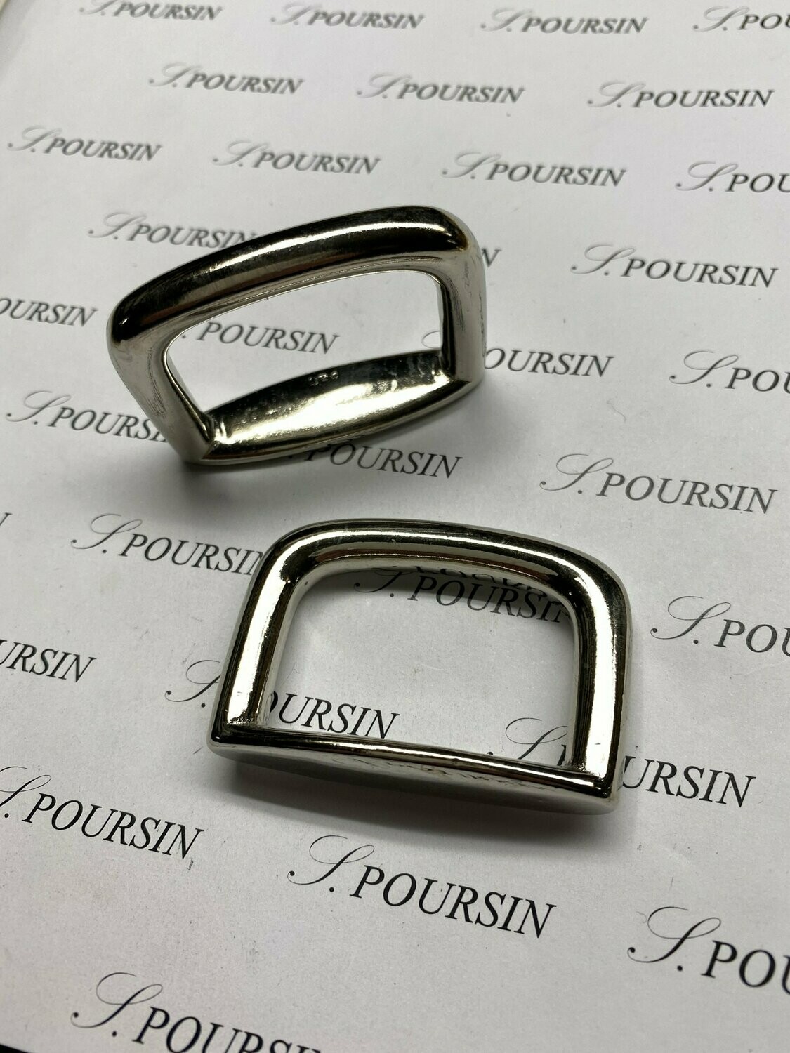 Passant plat 41x28 Laiton Nickel - lot de 2 pièces
