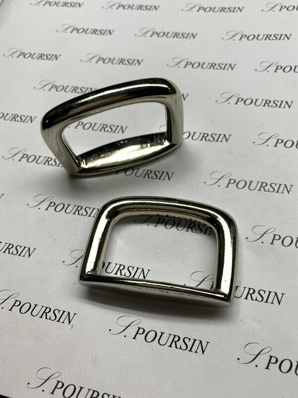 Passant plat 41x28 Laiton Nickel - lot de 2 pièces
