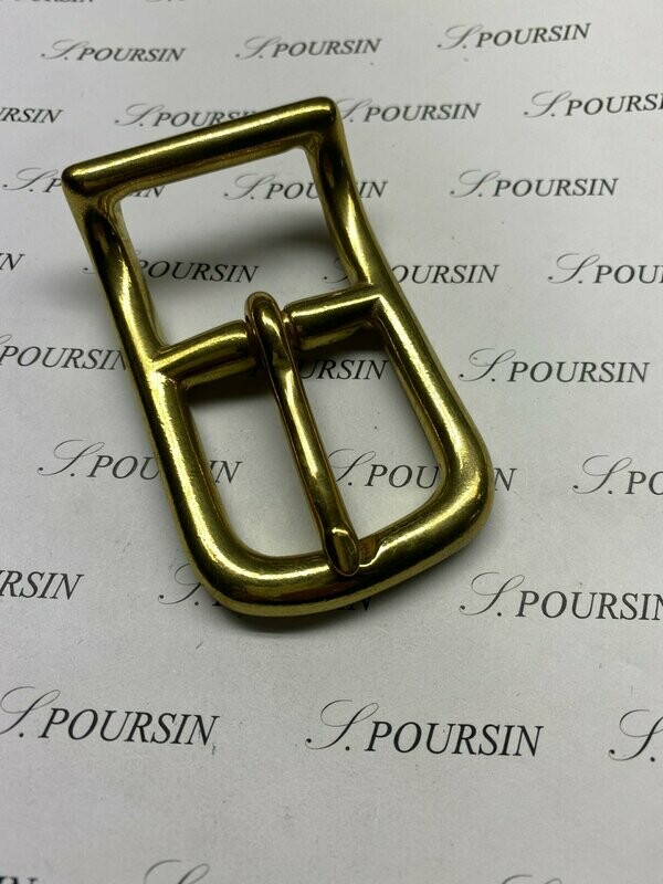 Boucle Porte Brancard 36 CH Lyre Laiton Poli Bille - 1 pièce