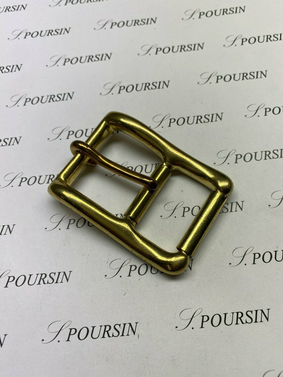 Boucle sous-ventrière double 32mm  Laiton Poli Bille - lot de 2 pièces