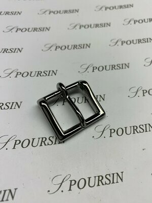 Boucle 627/20 Laiton Poli Bille Ruthénium - lot de 2 pièces