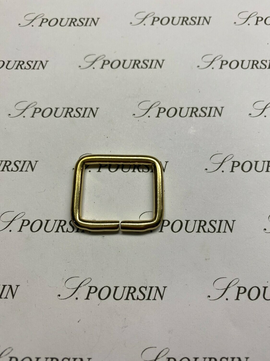 Passant 25x20 39 Non Soudé Laiton Poli Bille - lot de 10 pièces
