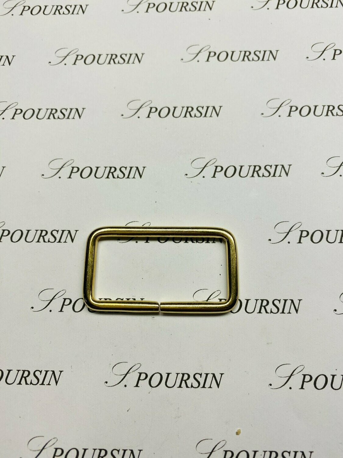 Passant 40x20 39 Non Soudé Laiton Poli Bille - lot de 10 pièces