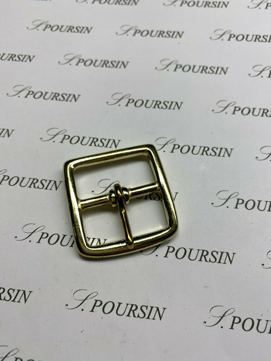 Boucle Etrivière 30mm Ceinture Laiton Poli Bille  - lot de 2 pièces