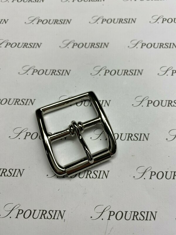 Boucle Etrivière 30mm Ceinture à Rouleau Laiton Poli Main Nickel - 1 pièce