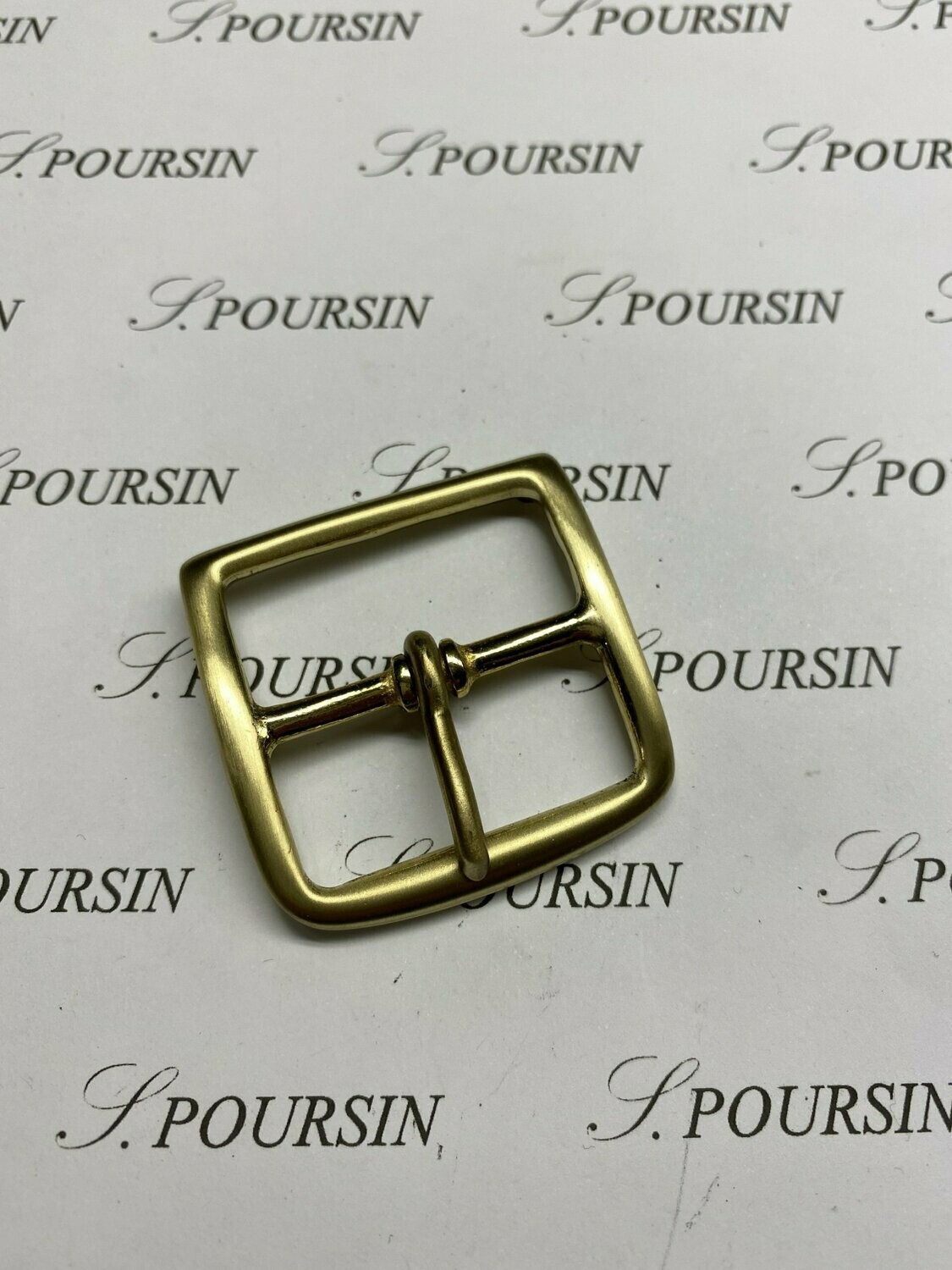 Boucle Etrivière 35mm Ceinture Laiton Poli Main Brossé Verni - lot de 1 pièce