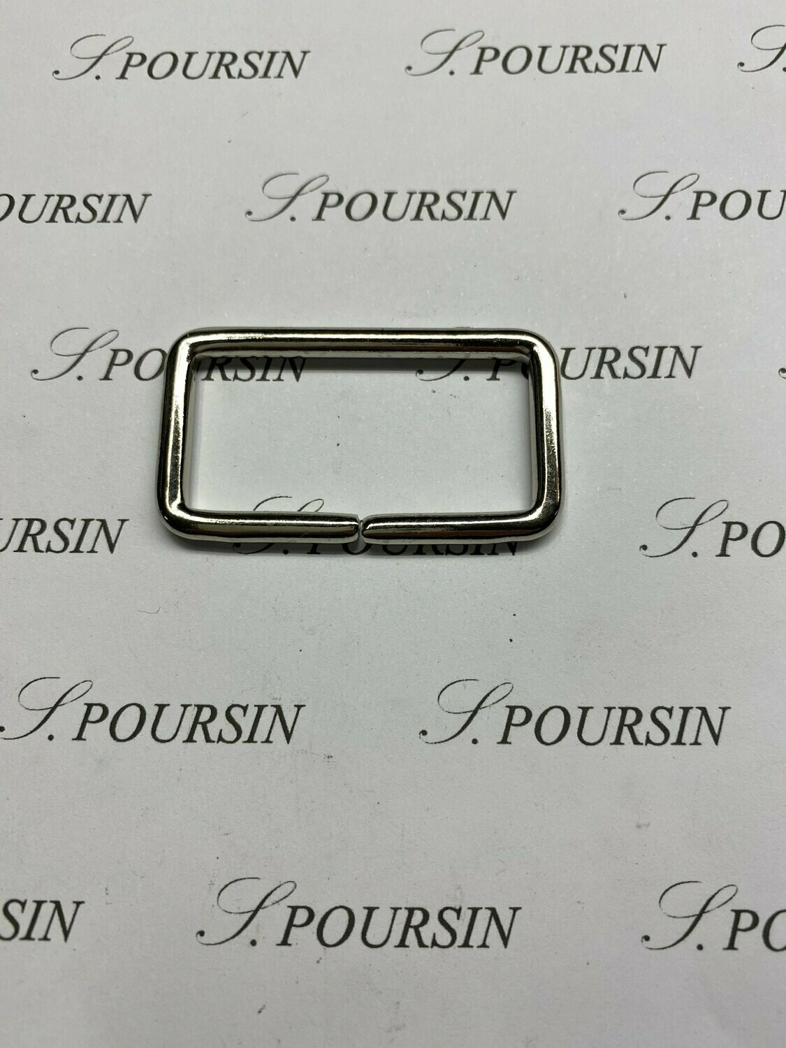 Passant 40x20 39 Non Soudé Laiton Poli Bille Nickel - lot de 10 pièces