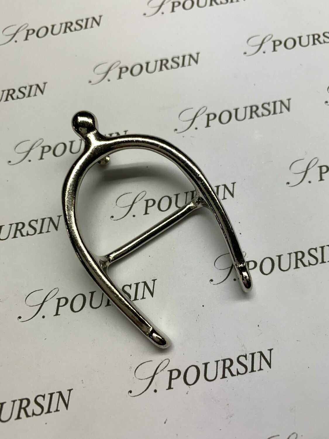 Boucle Eperon 261/30 Laiton Poli Bille Nickel - lot de 2 pièces
