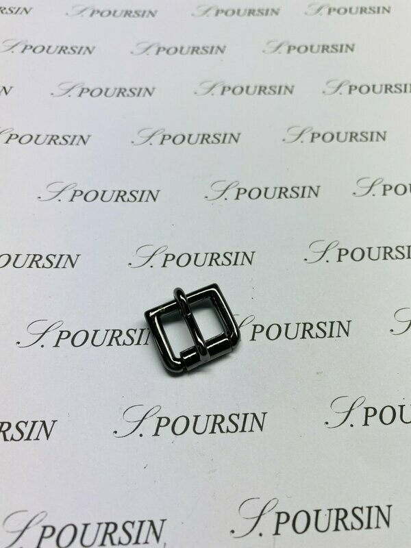 Boucle Anglaise 14mm Laiton Poli Bille Nickel Noir Verni - lot de 2 pièces