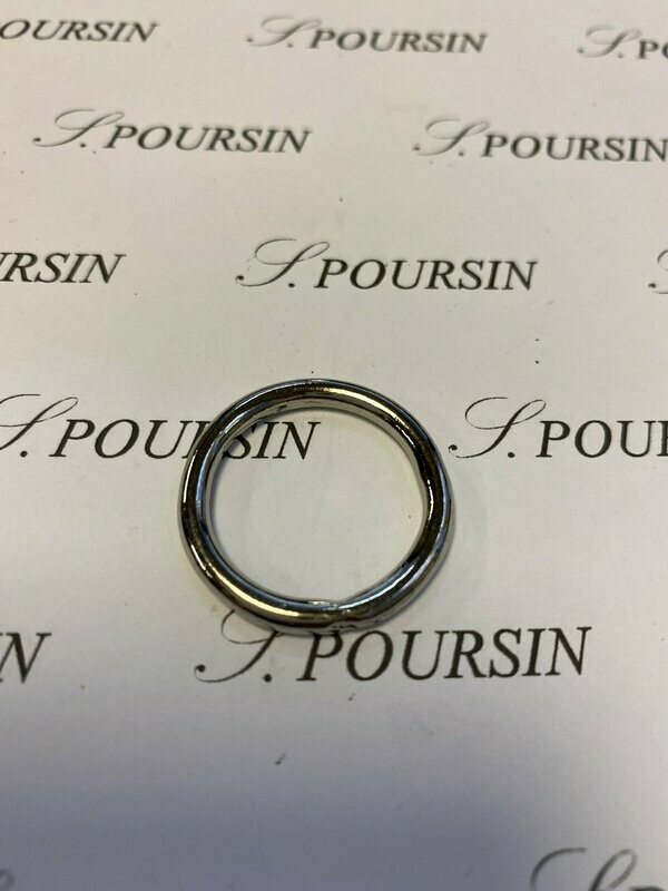 Anneau Soudé 20x30 Laiton Poli Bille Nickel - lot de 10 pièces
