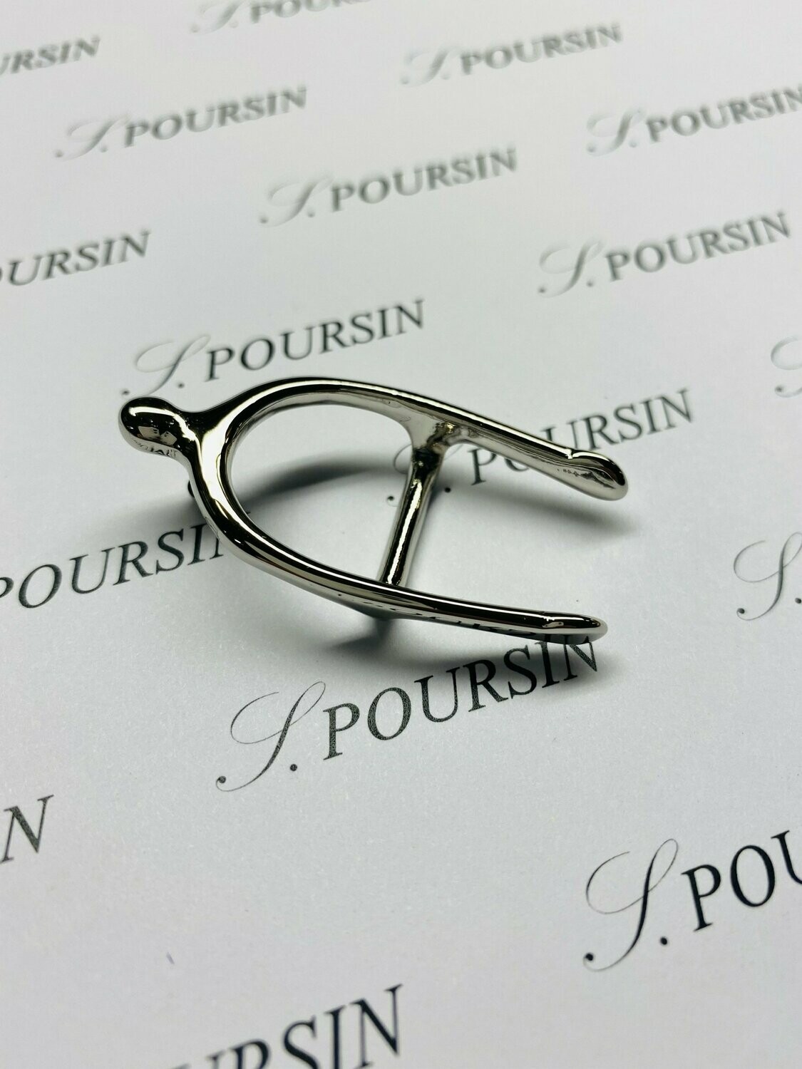 Boucle Eperon 261/18 à Tenon Laiton Poli Main Nickel - lot de 2 pièces