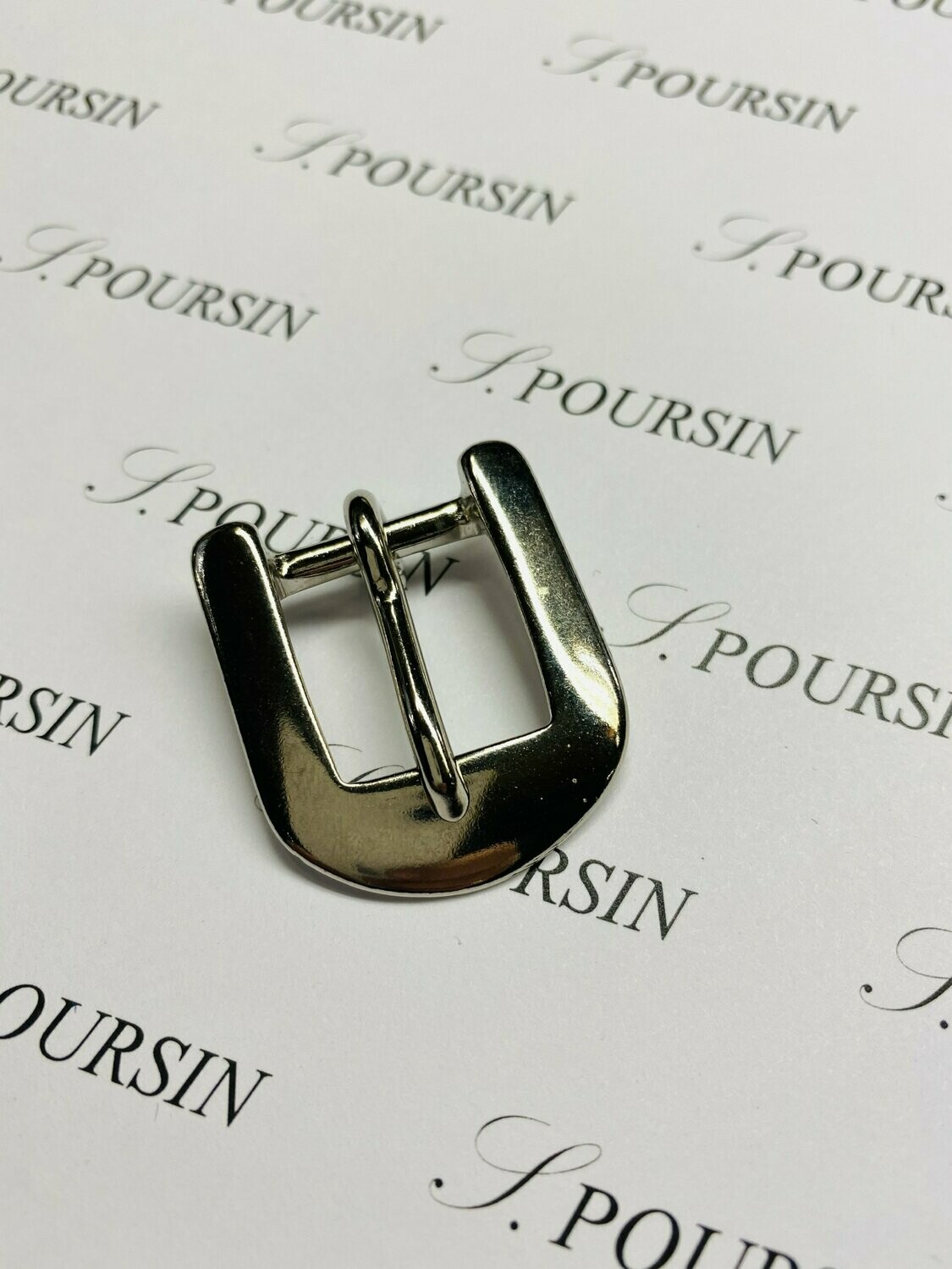 Boucle 639/18 Laiton Poli Bille Nickel - lot de 2 pièces