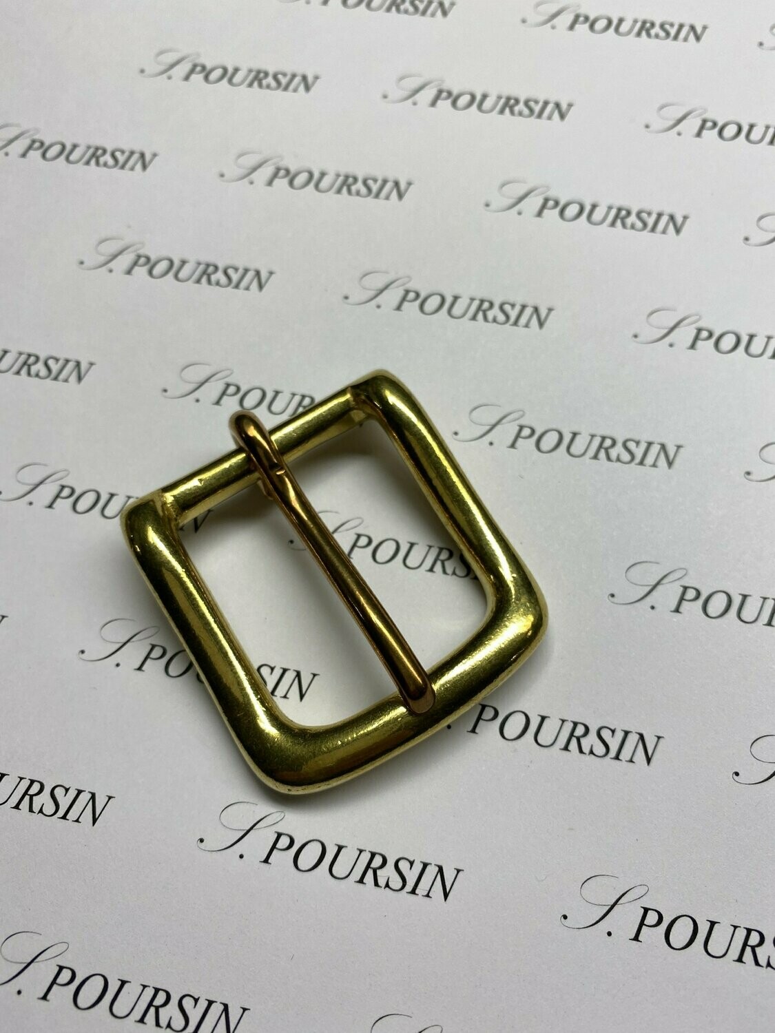 Boucle dossière Lyre 32mm Laiton Poli Bille - lot de 2 pièces