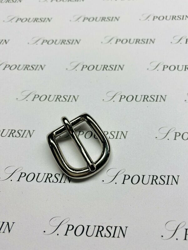 Boucle 253/16 CH Laiton Poli Bille Nickel - lot de 2 pièces