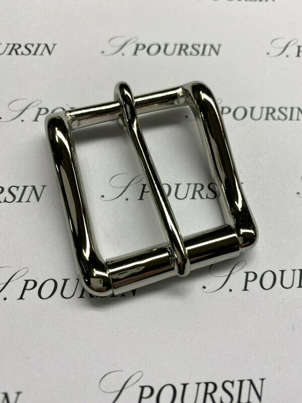 Boucle sous-ventrière 27mm Simple Laiton Poli Main Nickel - 1 pièce