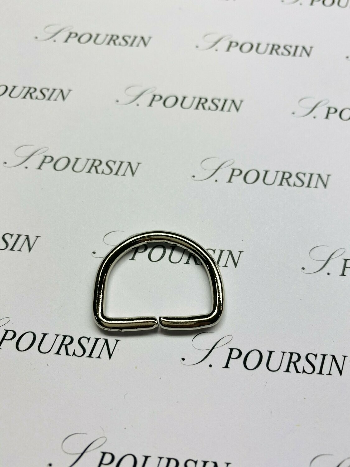 Dé 1/2 Rond 22X17x30 Non soudé Laiton Nickel - lot de 10 pièces