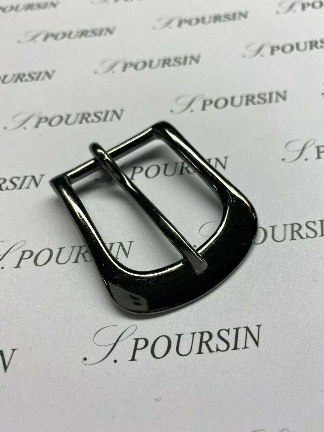 Boucle 27/25 Laiton Poli Nickel Noir Verni - lot de 2 pièces
