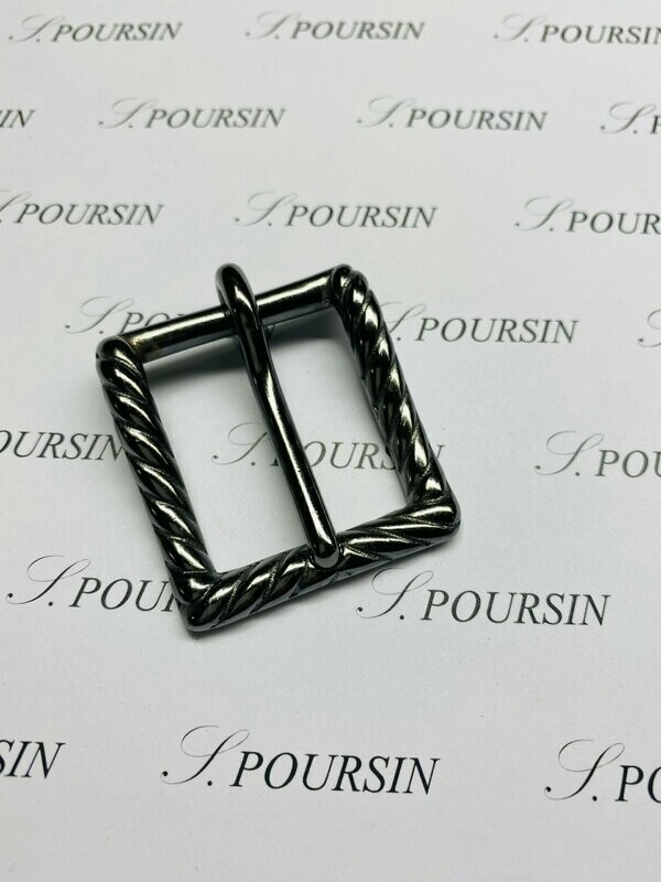 Boucle 400/30 Laiton Poli Nickel Noir Verni - lot de 2 pièces