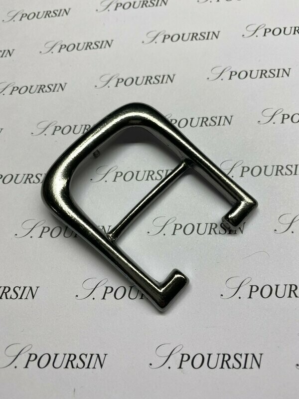Boucle 255/40 à Tenon Laiton Poli Bille Nickel Noir Verni - lot de 1 pièce