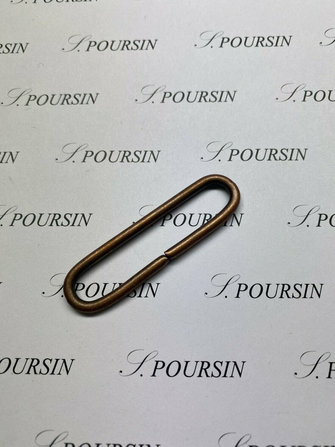 Passant Ovale 55x10 34 Non Soudé Laiton Vieux Cuivre Verni - Bonne Affaire ! - lot de 10 pièces