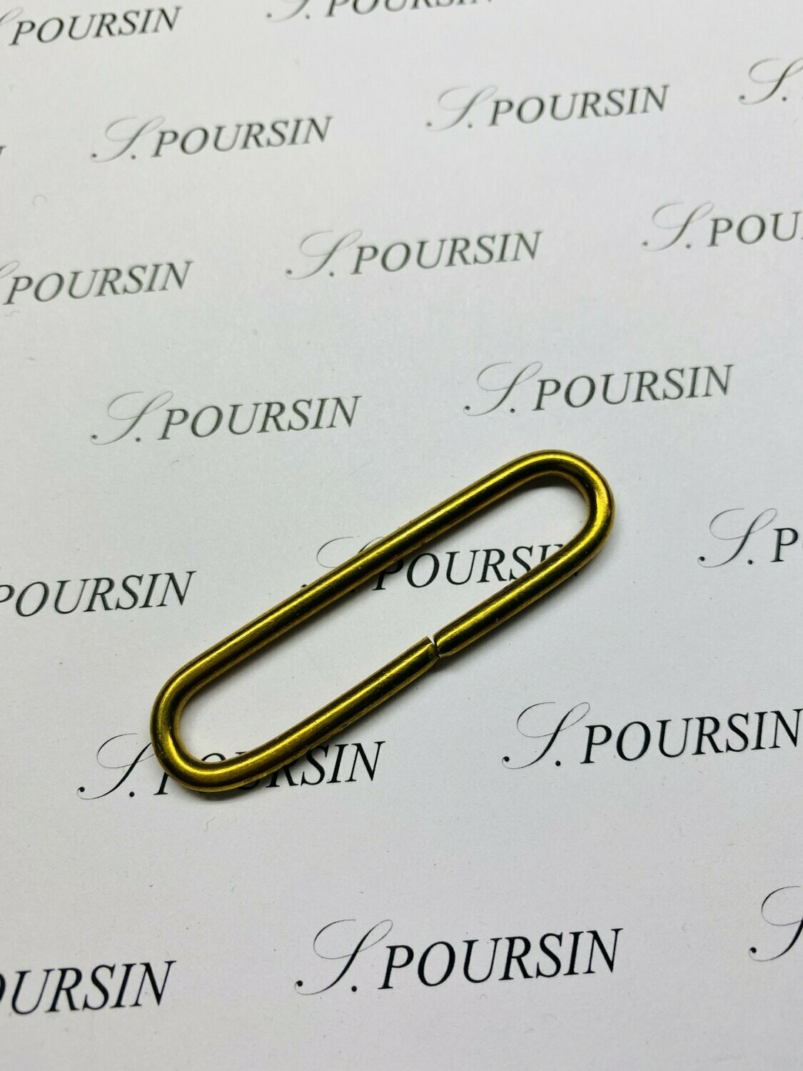 Passant Ovale 55x10 34 Non Soudé Laiton Poli Bille - lot de 10 pièces