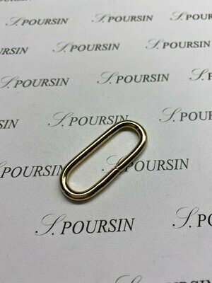 Passant Ovale 35x10 34 Non Soudé Laiton Doré Or3N Verni - lot de 10 pièces