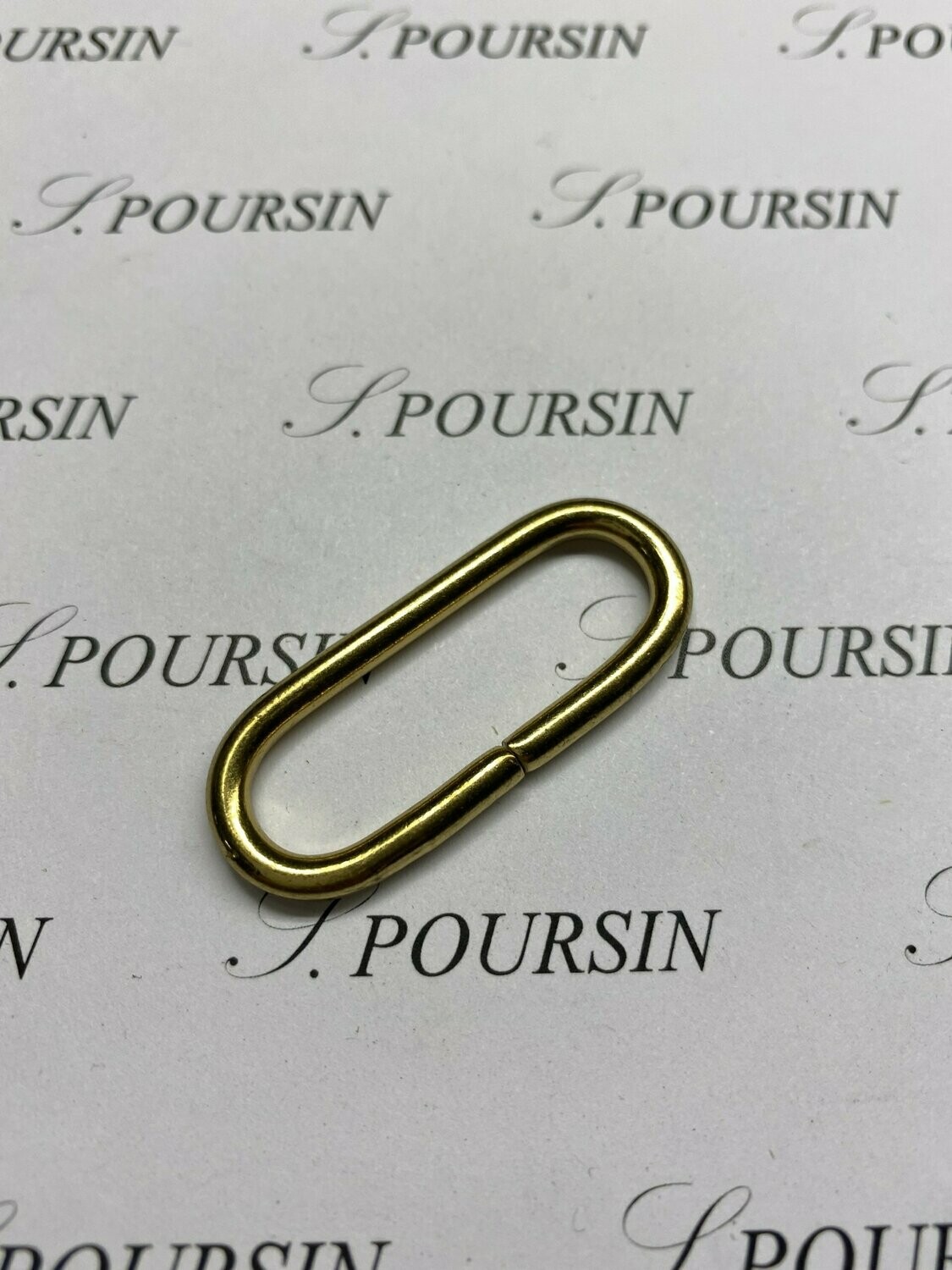 Passant Ovale 35x10 34 Non Soudé Laiton Verni - lot de 10 pièces