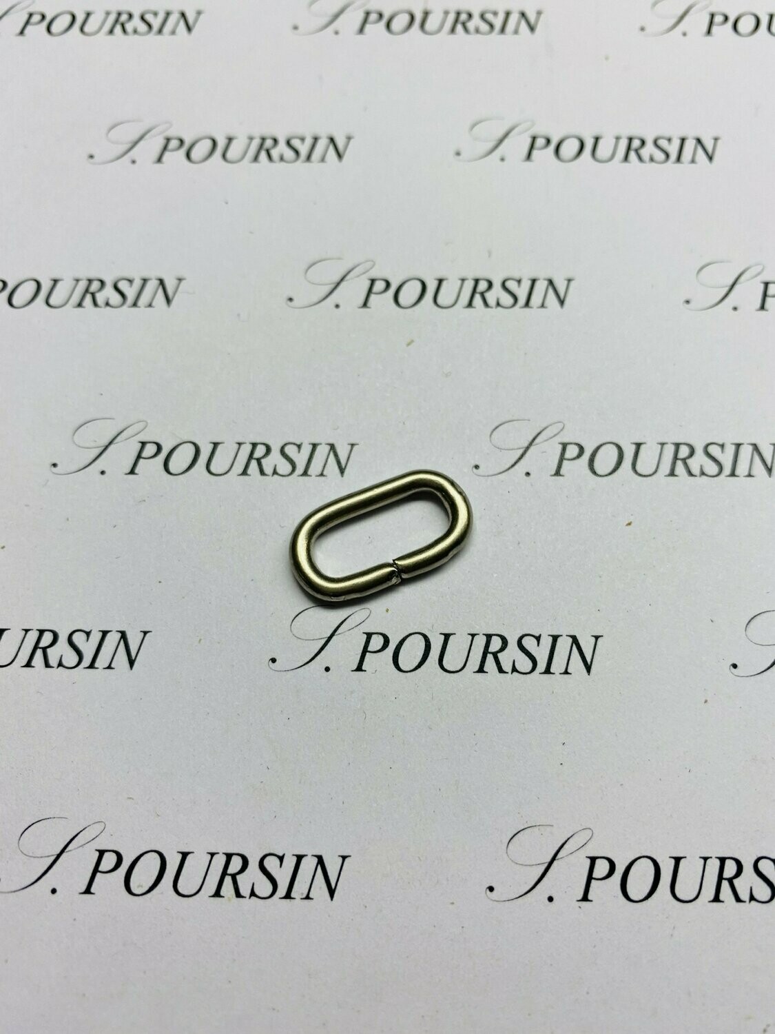 Passant Ovale 16x6 27 Non Soudé Laiton Nickel Mat - lot de 10 pièces