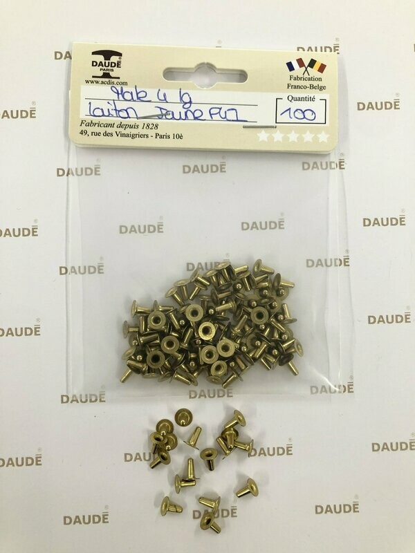 Male simple 4 Long Laiton - lot de 100 pièces