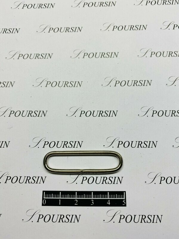 Passant Ovale 45x9 27 Soudé Laiton Nickel - Bonne Affaire ! - lot de 10 pièces