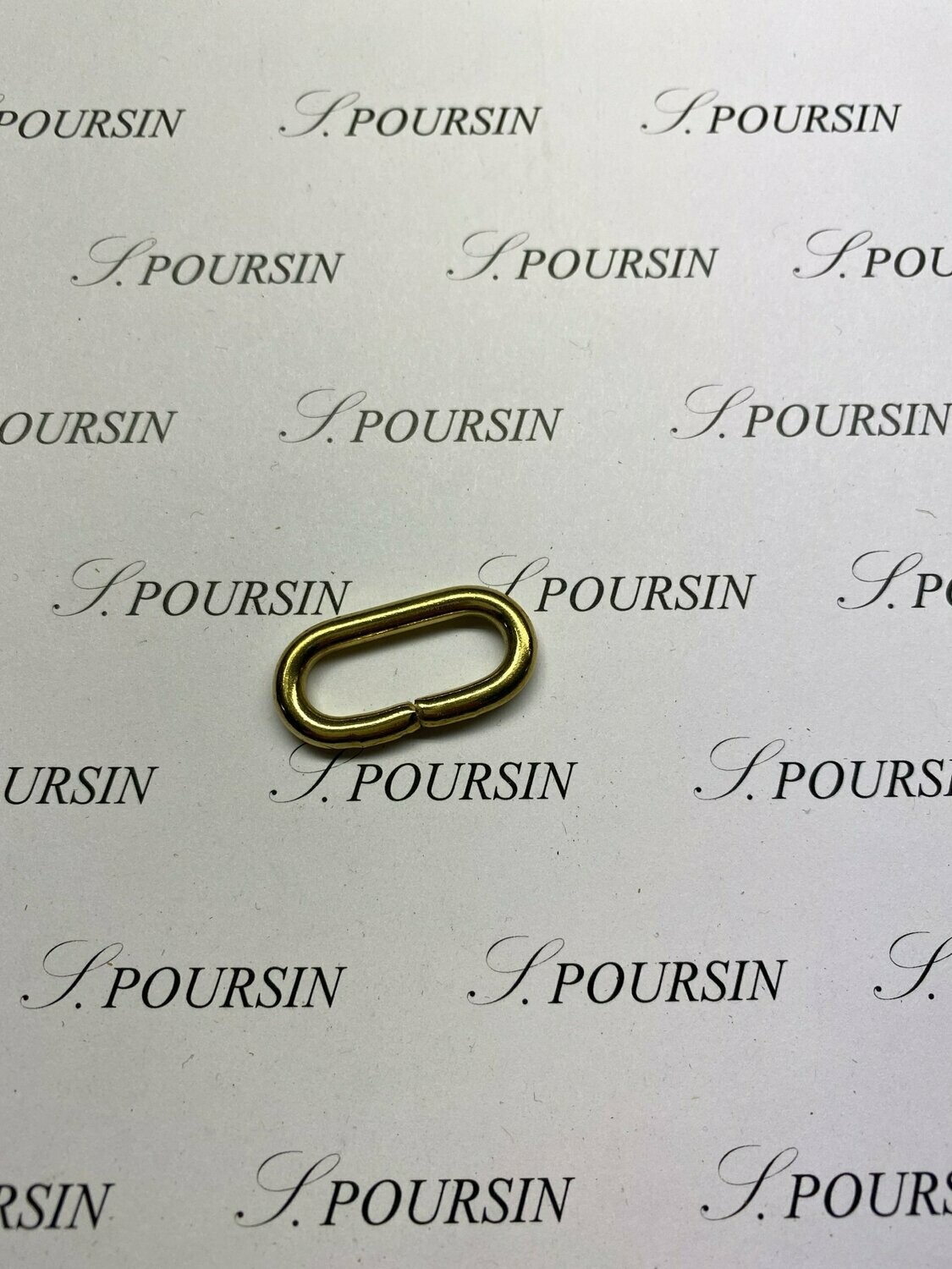 Passant Ovale 22x8 39 Non Soudé Laiton Poli Bille - lot de 10 pièces
