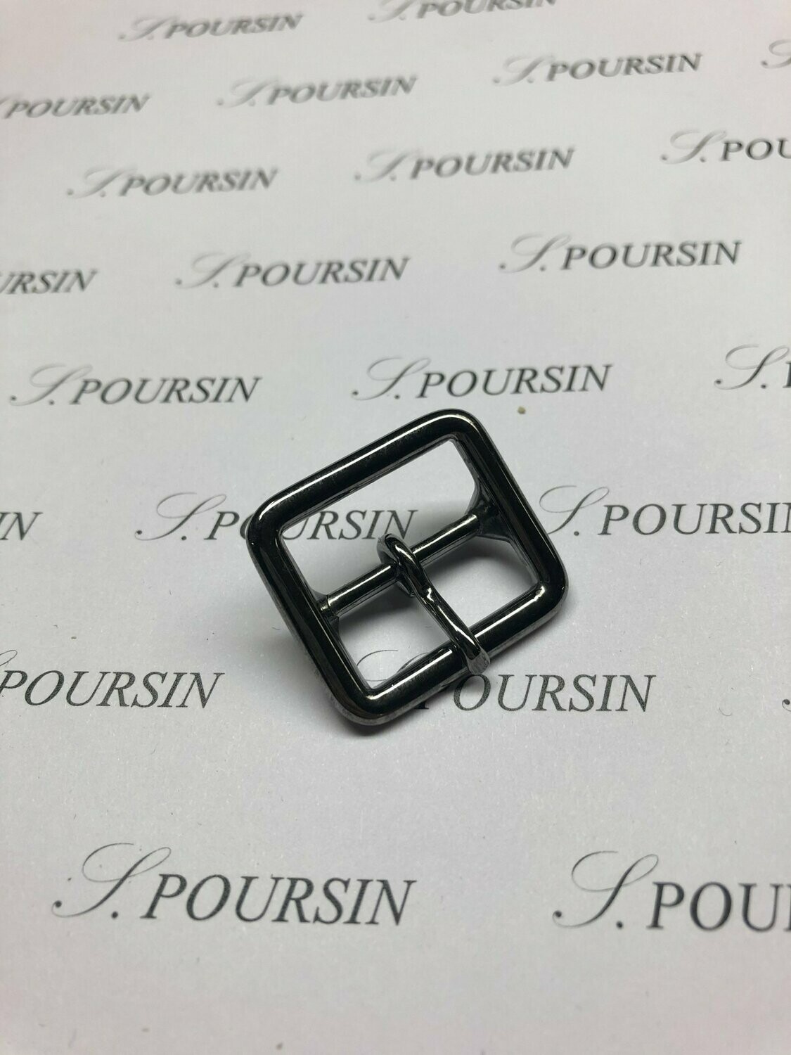 Boucle Banderole 23mm Laiton Poli Main Ruthénium - lot de 2 pièces