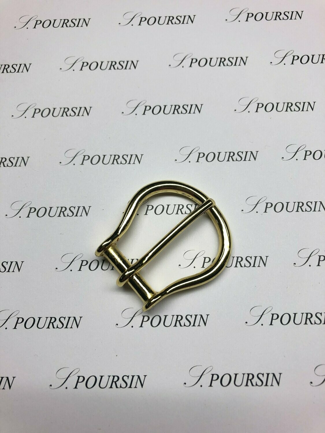 Manillon 25mm Laiton Poli Bille Doré Or0.5N Verni - lot de 2 pièces
