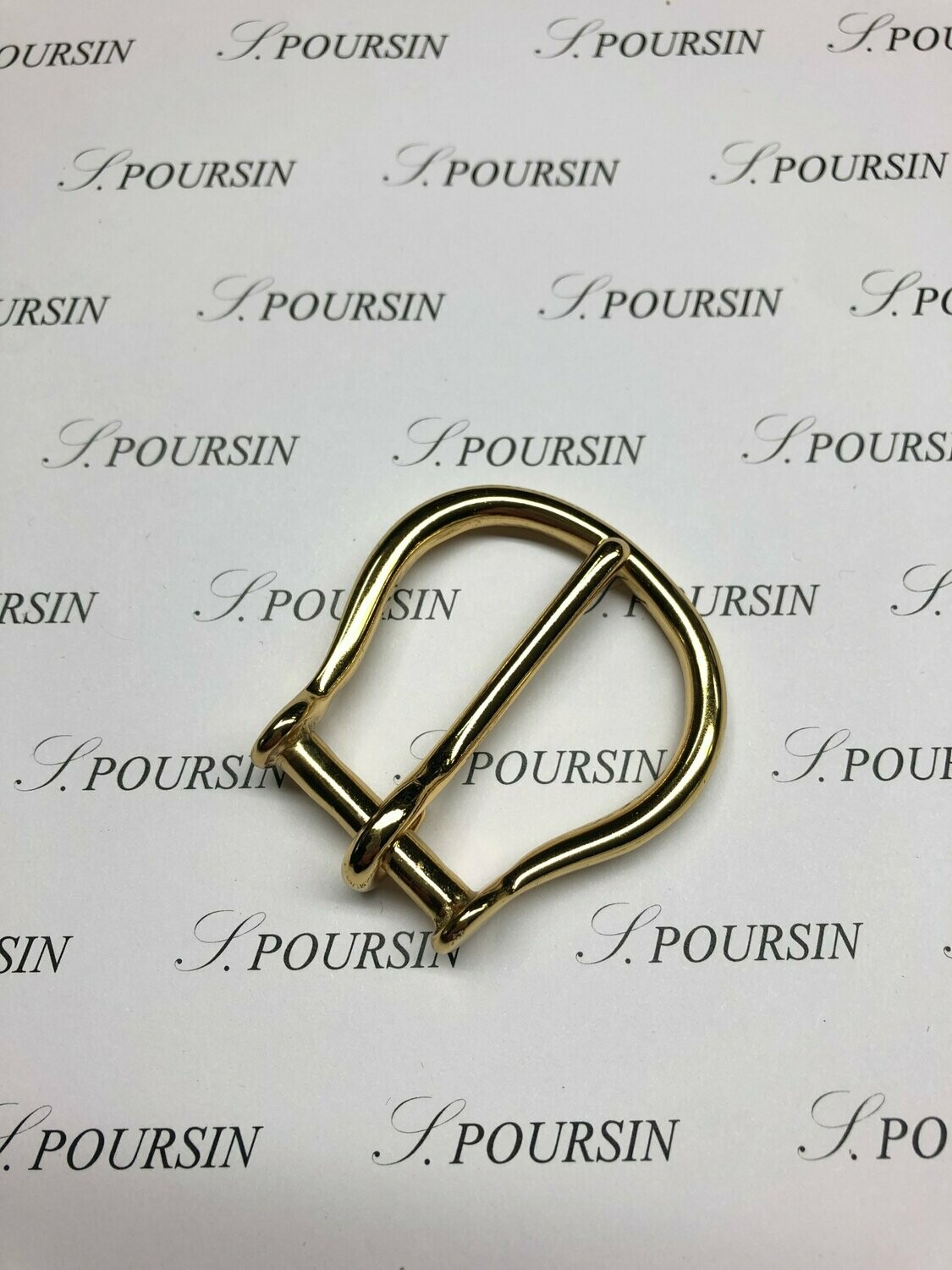 Manillon 30mm Laiton Poli Main Doré Or3N Verni - lot de 2 pièces