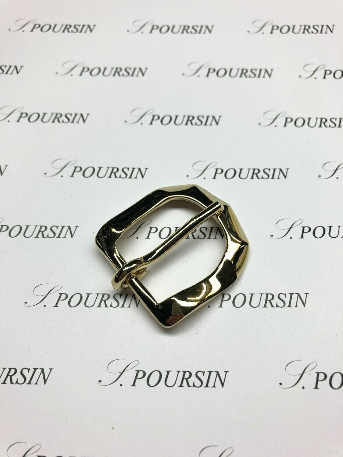 Boucle Facette 23mm Laiton Poli Doré Or1N 0.5µ - lot de 2 pièces