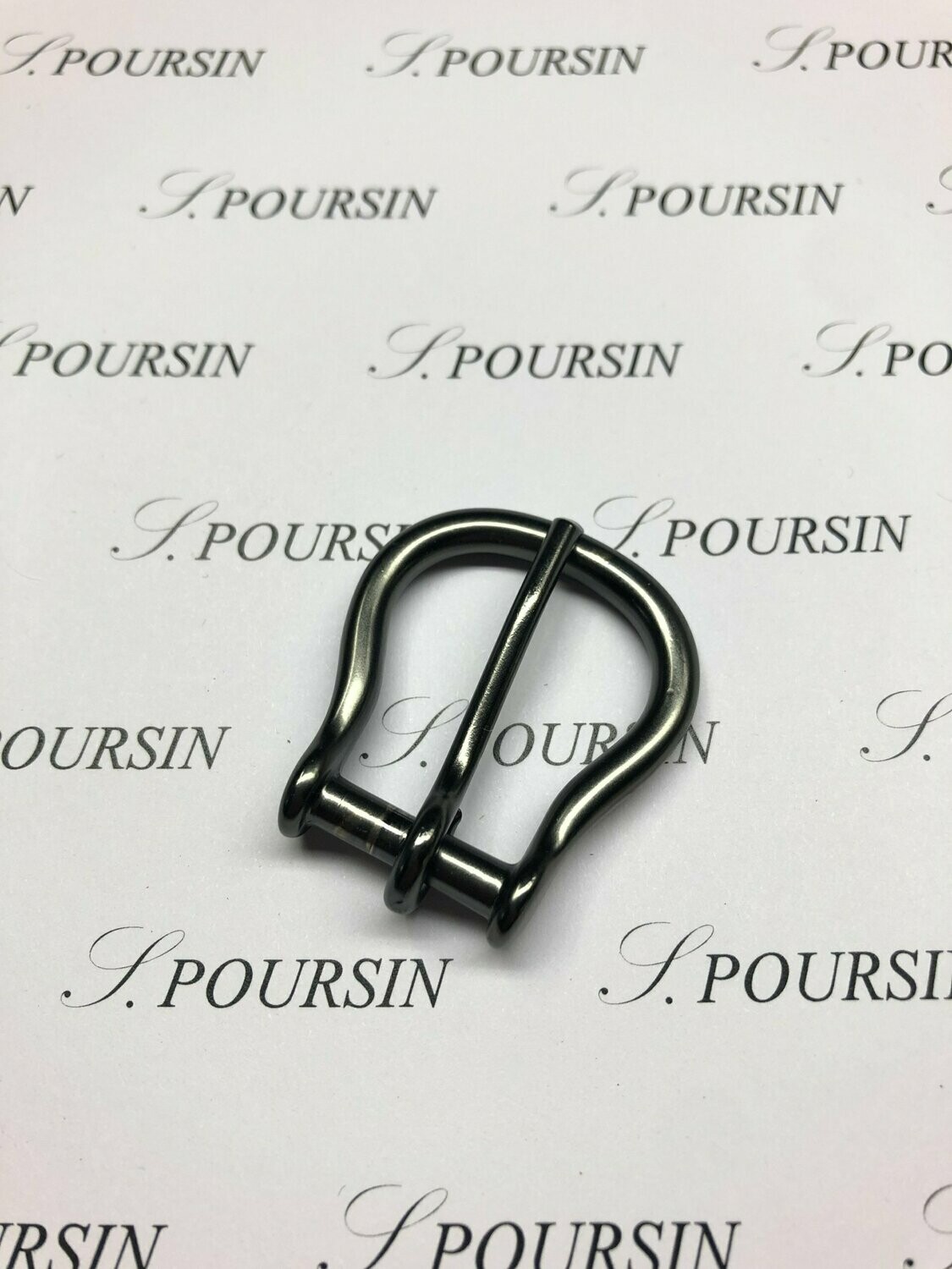 Manillon 20mm 1 Ardillon Laiton Poli Bille Nickel Noir Verni - Bonne Affaire!  - lot de 2 pièces