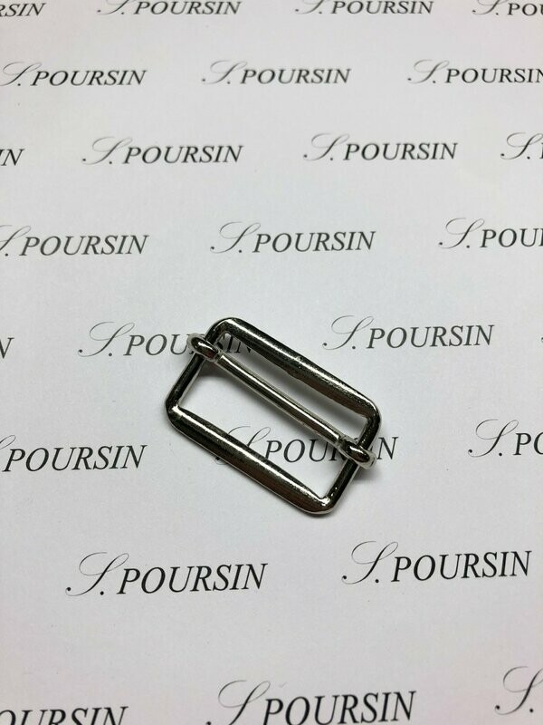 Boucle à Coulisse 30 Légère Soudée Estampée Laiton Nickel - lot de 5 pièces