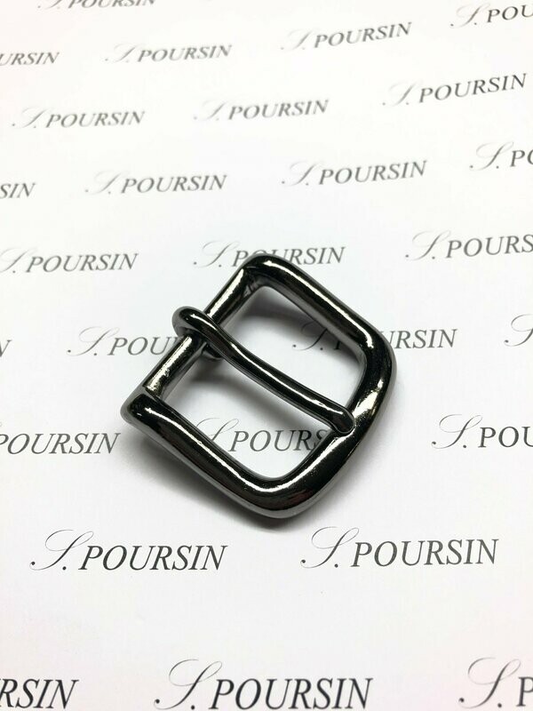 Boucle dossière basse 32mm Laiton Poli Bille Nickel Noir Verni- lot de 2 pièces