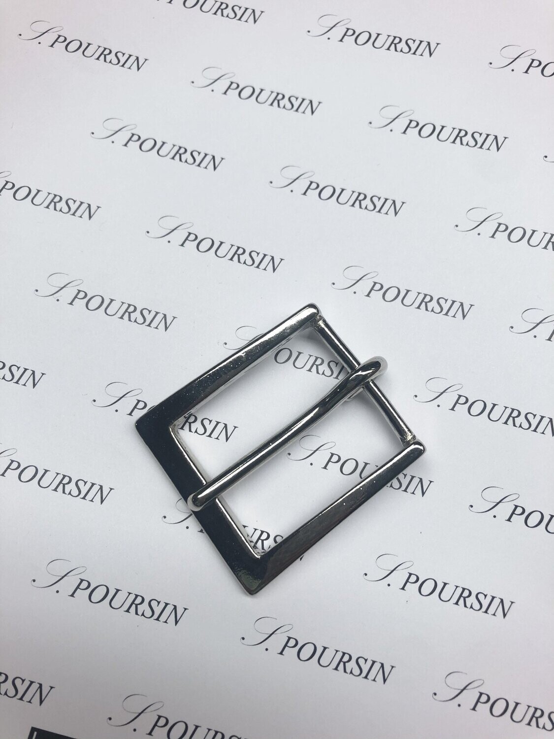 Boucle 35/35 Laiton Poli Bille Nickel  - lot de 1 pièce