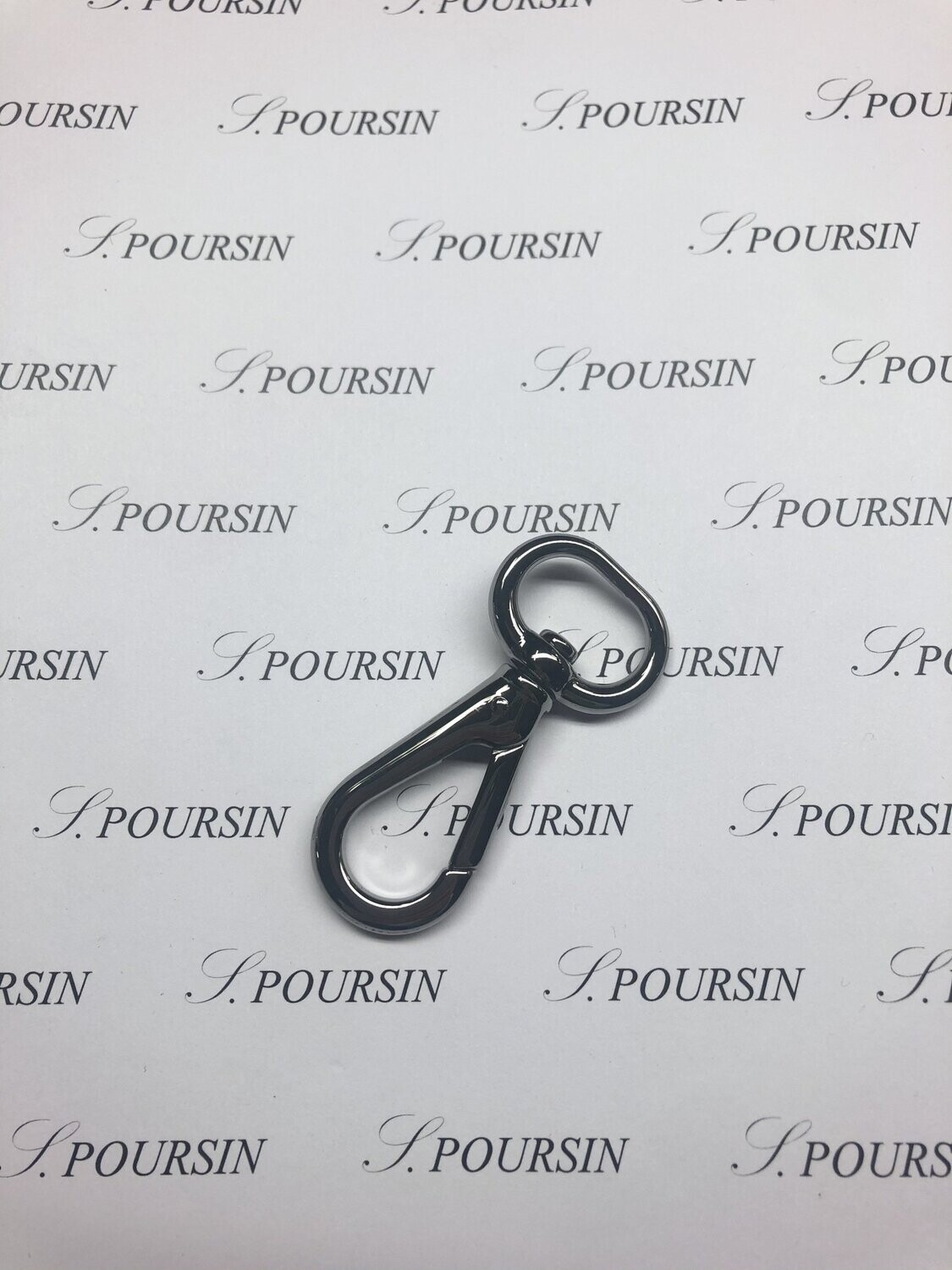 Mousqueton 907/20  Laiton Poli Main Ruthénium Free  - 1 pièce