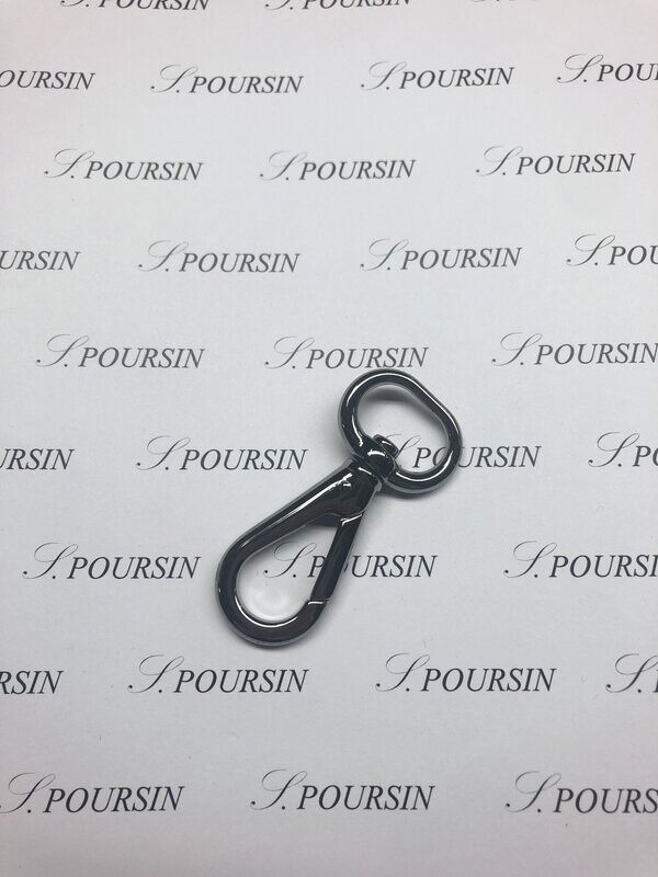 Mousqueton 907/20  Laiton Poli Main Ruthénium Free  - 1 pièce
