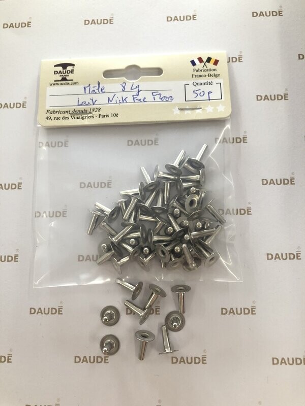 Male simple 8 Long Laiton - lot de 50 pièces