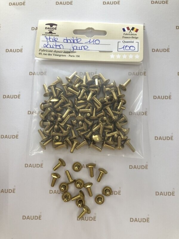 Male double 110 Laiton - lot de 100 pièces